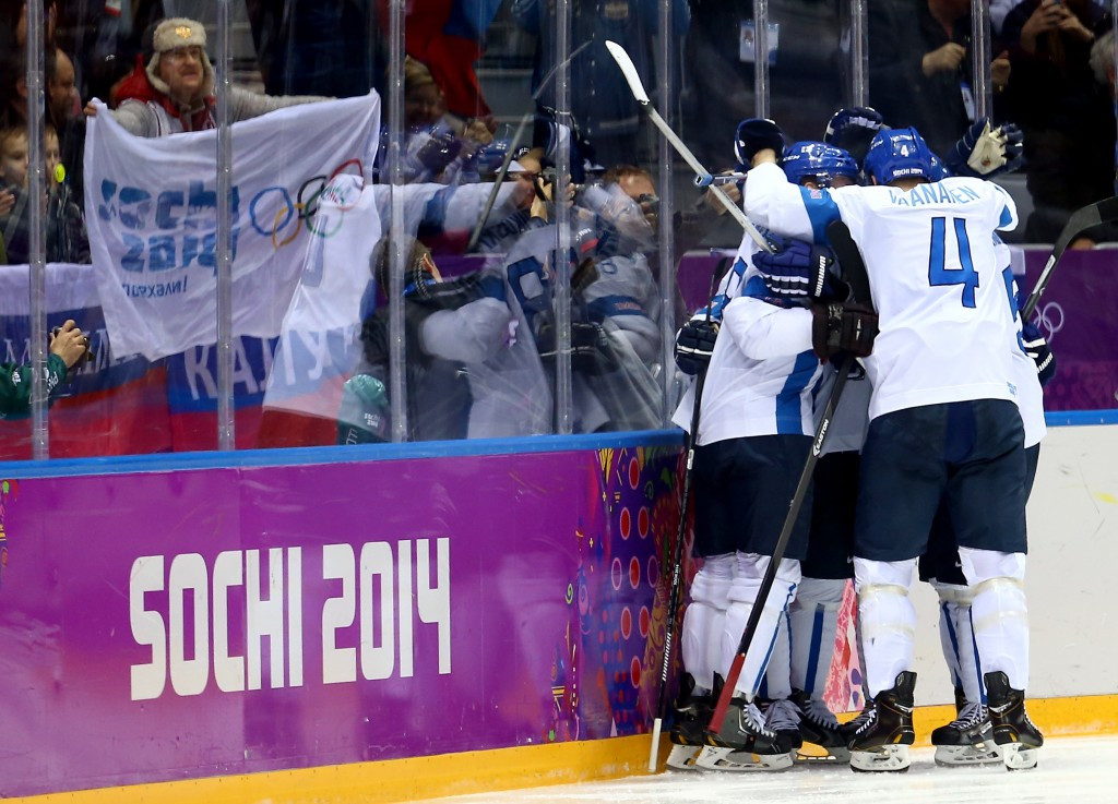 Ossi Vaananen won an Olympic bronze medal at Sochi 2014 with the Finnish team ©Getty Images