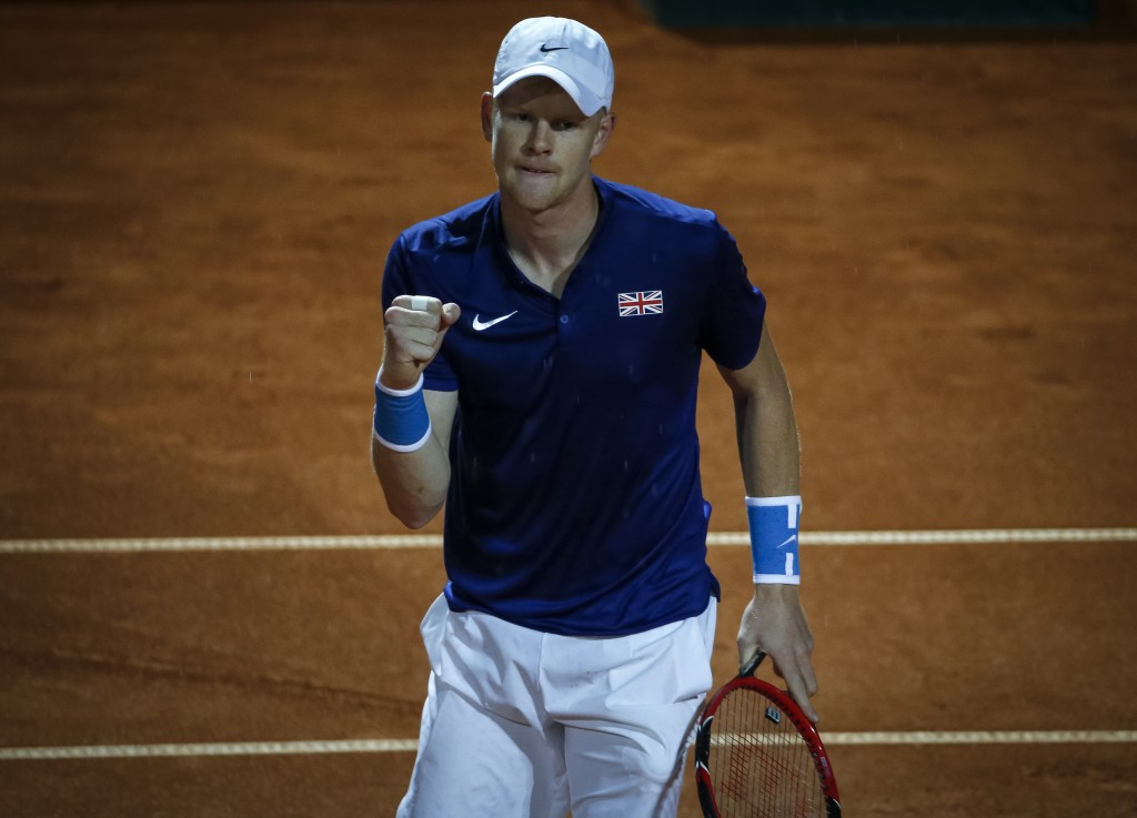 Kyle Edmund gave defending champions Britain a 1-0 lead over Serbia in Belgrade ©Getty Images