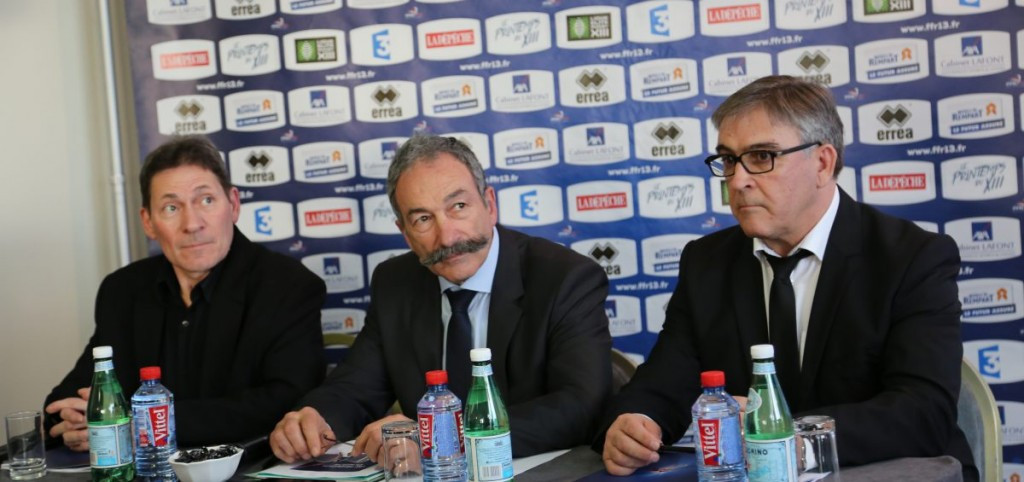 Carlos Zalduendo (centre) has resigned from the RLIF Board after being replaced as French Rugby League Federation President ©FFRXIII