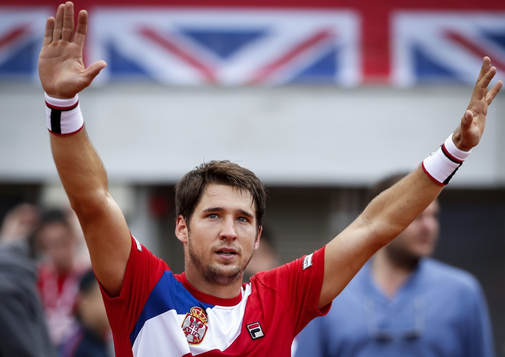 Serbia's Dusan Lajovic saw off Britain's James Ward ©Getty Images