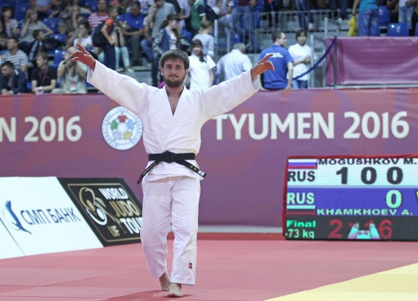 Musa Mogushkov was the only non Japanese winner on day one ©IJF