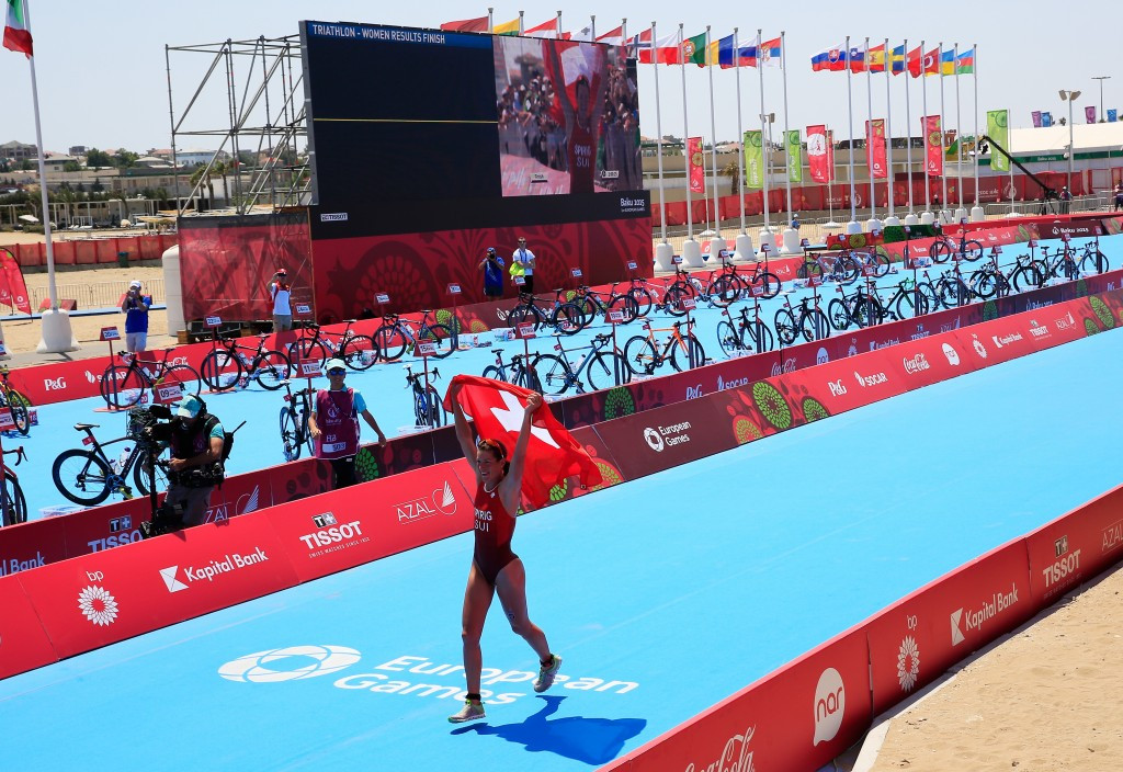 Olympic champion Spirig earns women's triathlon gold at Baku 2015