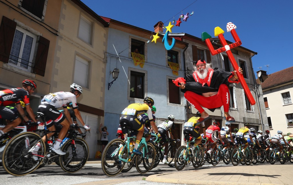 Didi 'The Devil' Senft was among fans on the Tour de France during stage 16 ©Getty Images