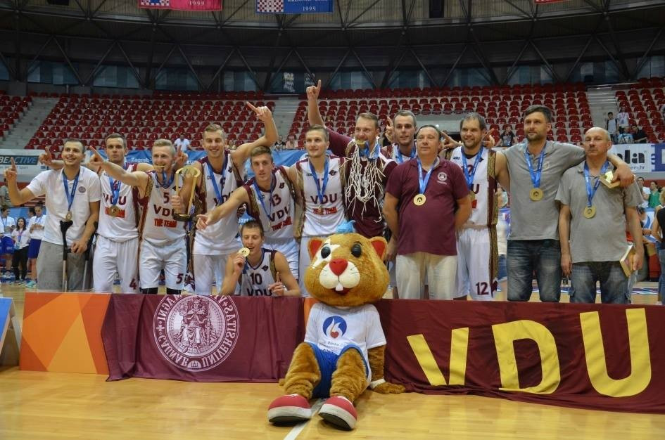 Vytautas Magnus University of Lithuania won the men's basketball competition ©European Universities Games