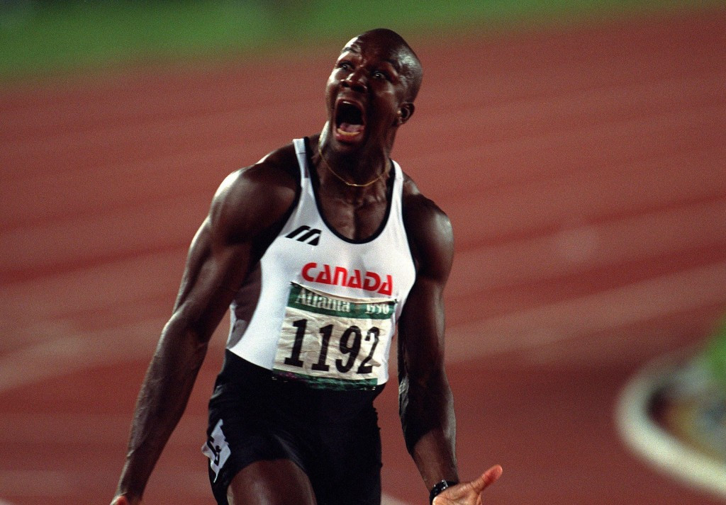 Donovan Bailey won a gold medal in two events at the Atlanta 1996 Olympic Games, including the 100m ©Getty Images
