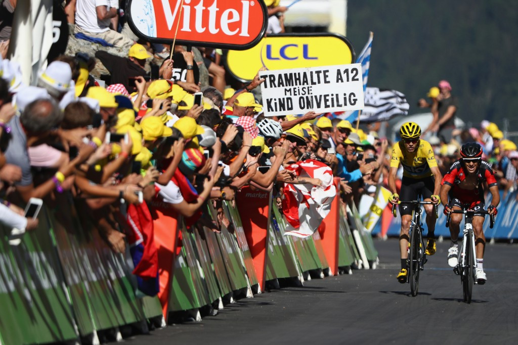 Chris Froome (left) and Richie Porte (right) led home the general classification hopefuls ©Getty Images