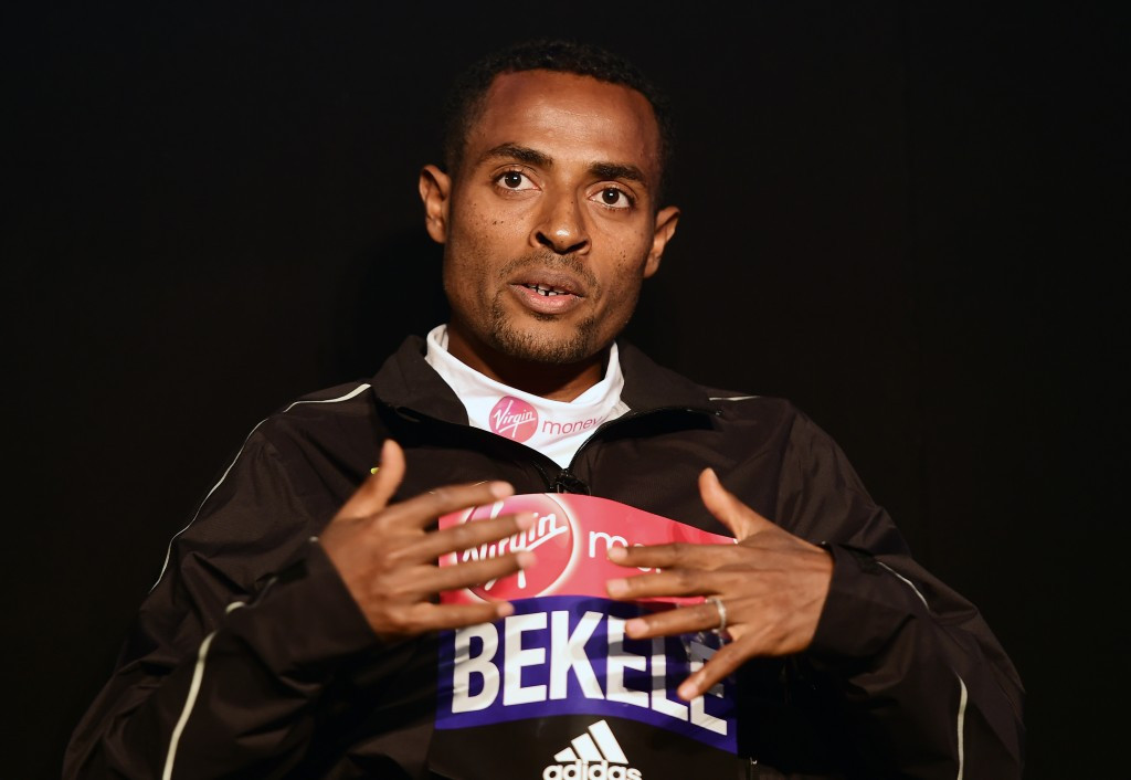 Kenenisa Bekele, pictured before finishing third in this year's Virgin London Marathon, has been left out of the Ethiopian team for Rio ©Getty Images