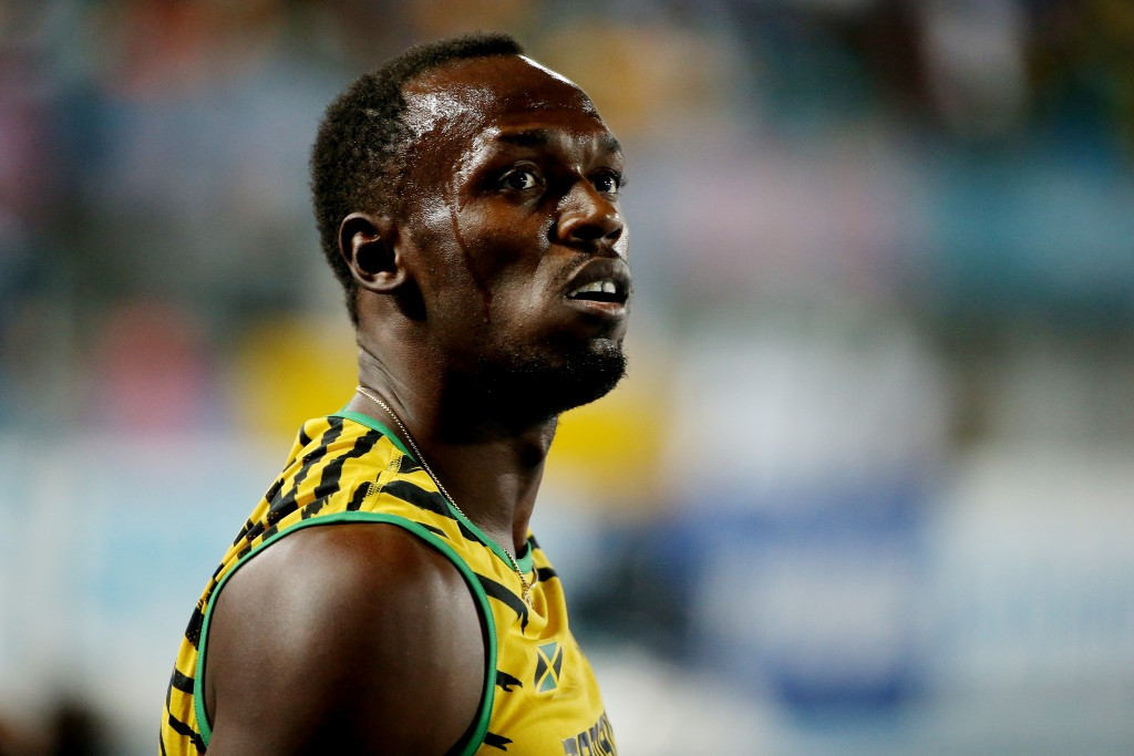 Usain Bolt was unhappy at only clocking 20.29 in winning the 200m at the IAAF Diamond League meerting in New York ©Getty Images