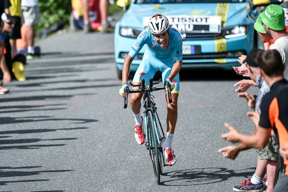 Italy's Fabio Aru produced an excellent display to boost his prospects of a podium finish ©Facebook/ASO