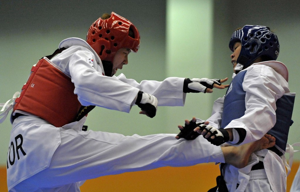 Saebom An (left) won gold in the women's over 67kg category ©Getty Images