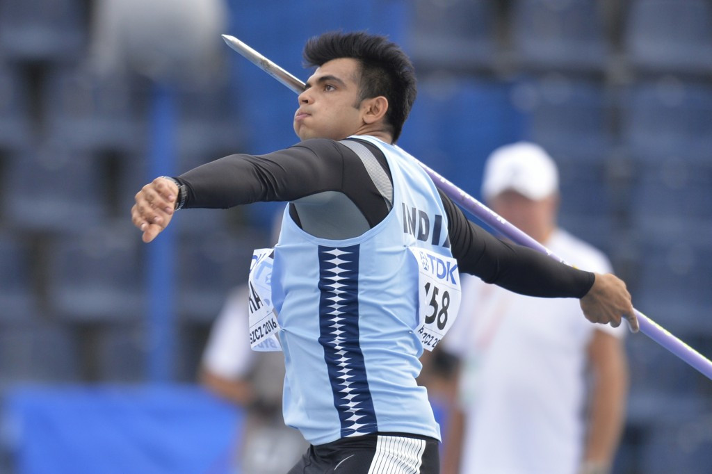 Neeraj Chopra threw a world under-20 record to win javelin gold ©Getty Images