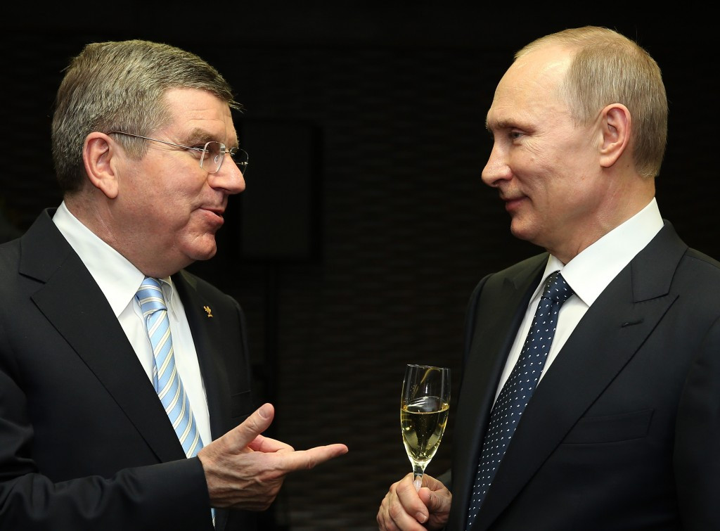 Thomas Bach's close relationship with Russian President Vladimir Putin has often been criticised ©Getty Images