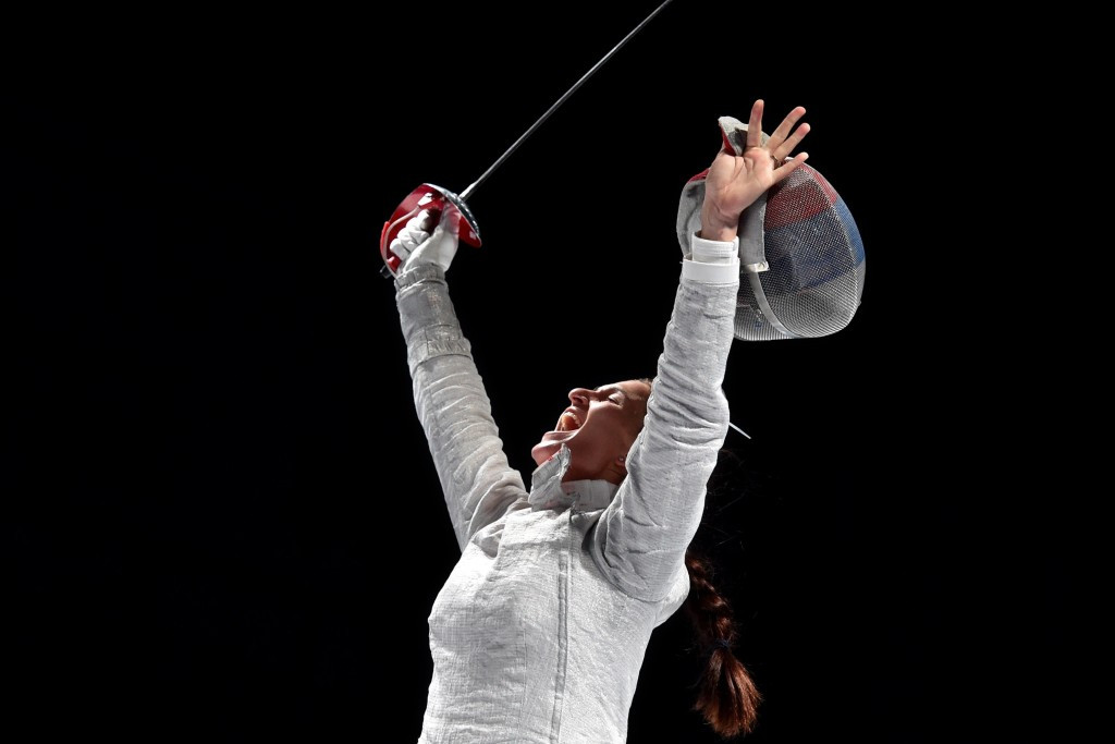 Women's sabre world champion Sofiya Velikaya will be one of Russia's 16-strong fencing team ©Getty Images