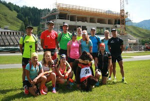 A "topping out" ceremony has been held at a new building in Hochfilzen ©IBU