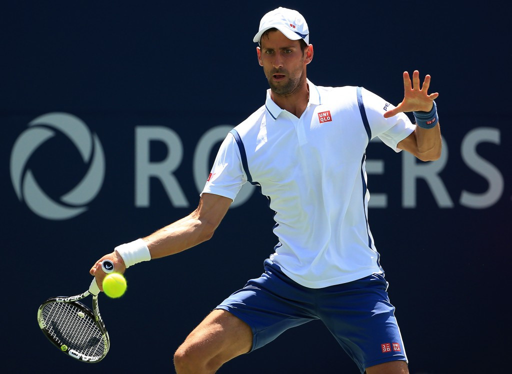 World number one Novak Djokovic marked his first outing since his shock third-round defeat at Wimbledon with victory over Luxembourg’s Gilles Muller at the Rogers Cup in Toronto ©Getty Images