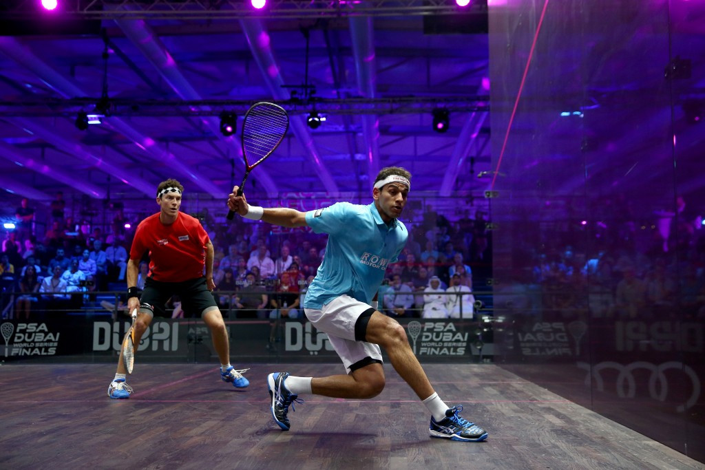 World number one Mohamed Elshorbagy will look to defend his title in January ©Getty Images