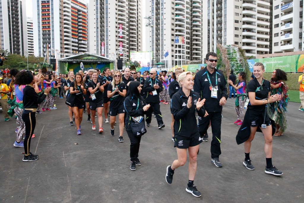 New Zealand team members pictured in the Athletes' Village ©Getty Images