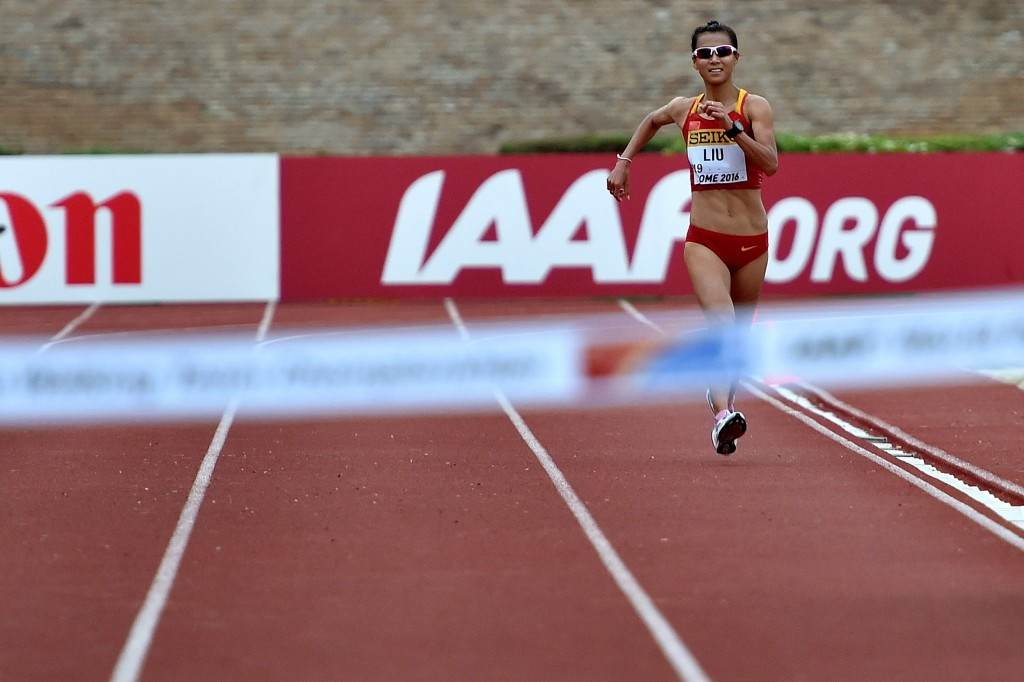 Liu Hong failed a doping test at the IAAF World Race Walking Team Championship in Rome ©Getty Images