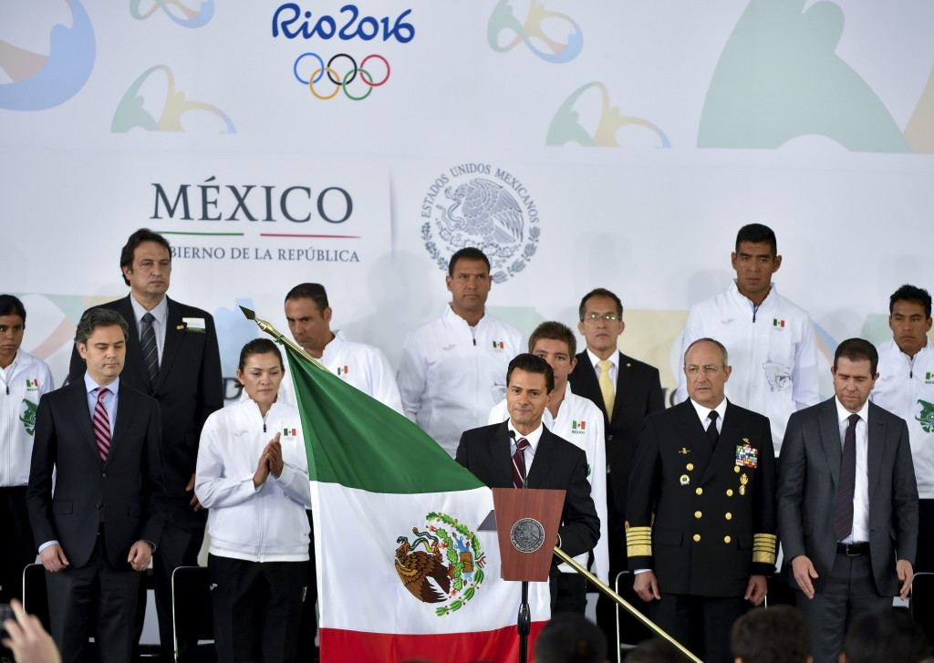 Mexican President Enrique Pena Nieto attended the official send-off for the Olympic Games ©Getty Images