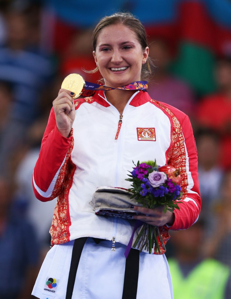 Irina Zaretska was one of two Azerbaijani gold medal winners here this evening ©Getty Images 