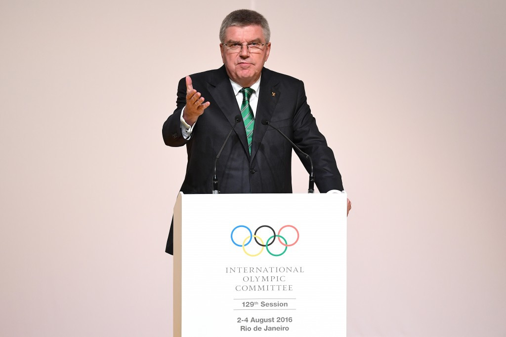 Thomas Bach defended the International Olympic Committee's position on Russia to mark the opening of the 129th IOC Session ©Getty Images