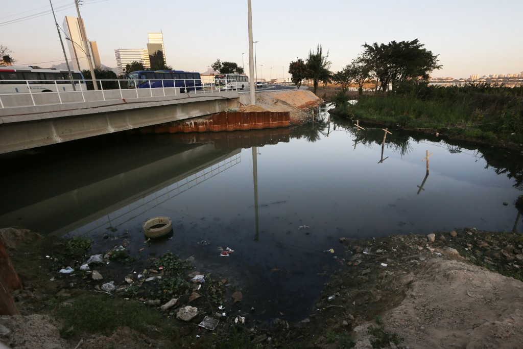 A polluted canal in Barra de Tijuca shows how the Games has not completely changed the city ©Getty Images