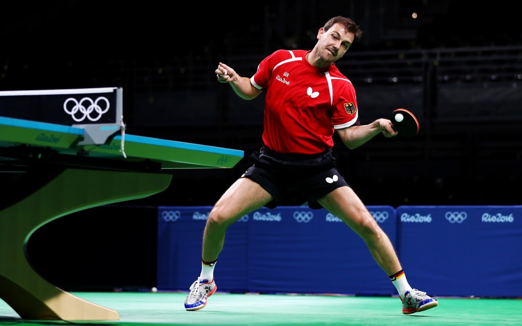 German table tennis legend Timo Boll was among those preparing for competition today ©Getty Images