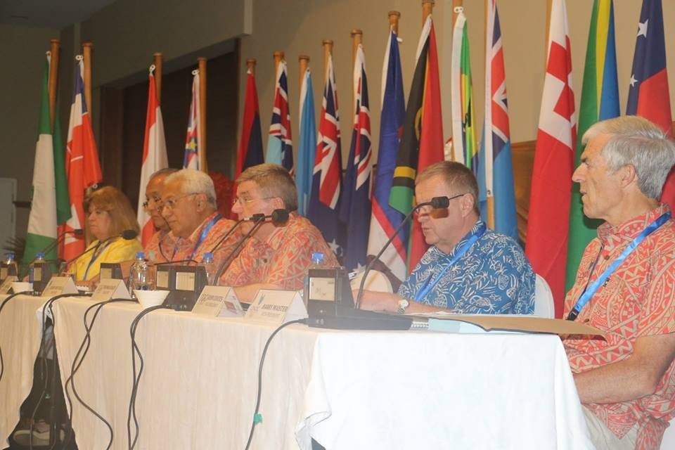 The meeting follows Suva's hosting of last month's ONOC General Assembly, when IOC President Thomas Bach was among those present ©ONOC