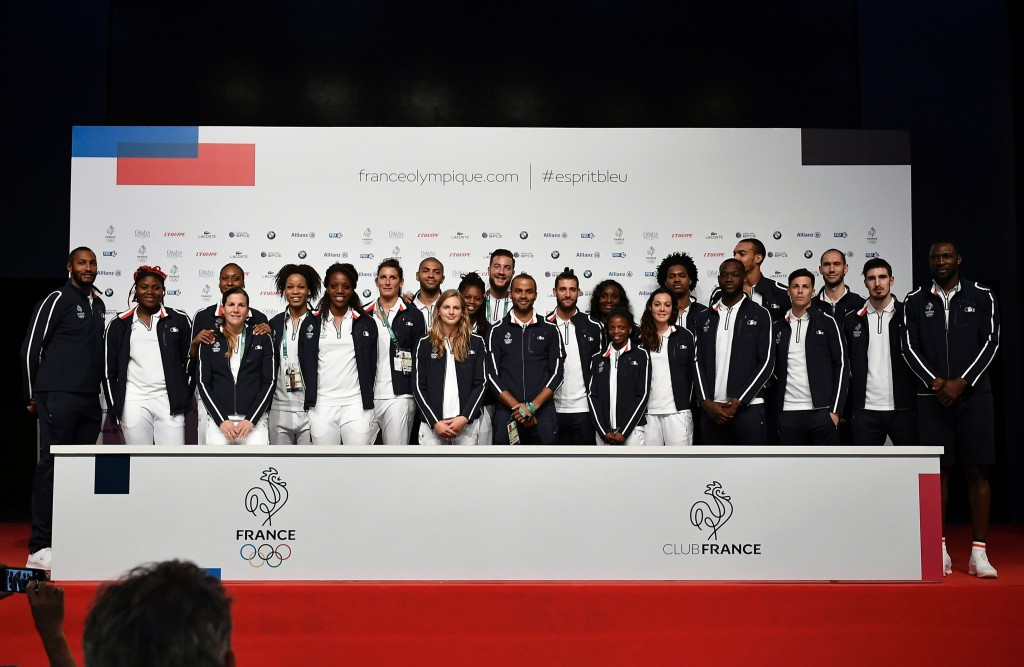 French athletes also attended a reception ahead of Rio 2016 ©Getty Images
