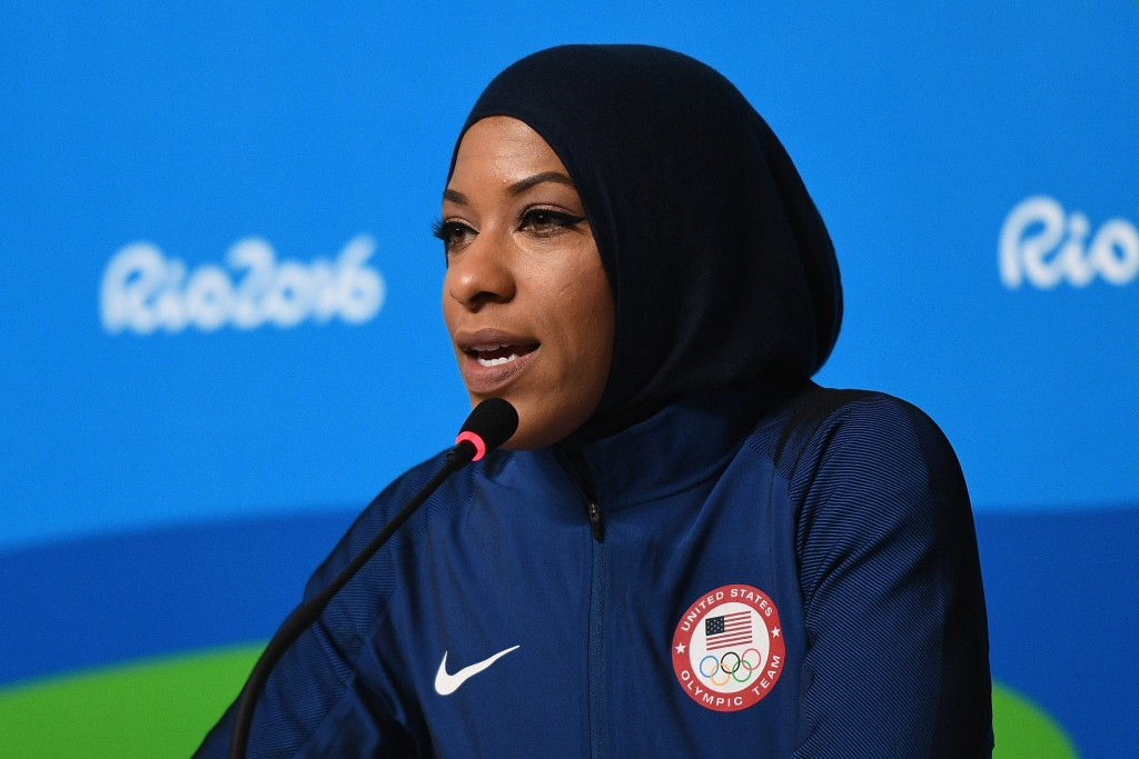 Ibtihaj Muhammad will become the first American Olympian to compete in a hijab ©Getty Images