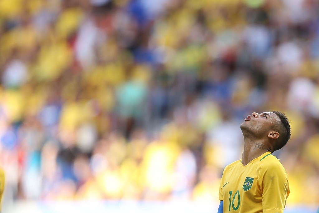 Brazilian star Neymar was unable to inspire his team to a win as men's football competition began ©Getty Images