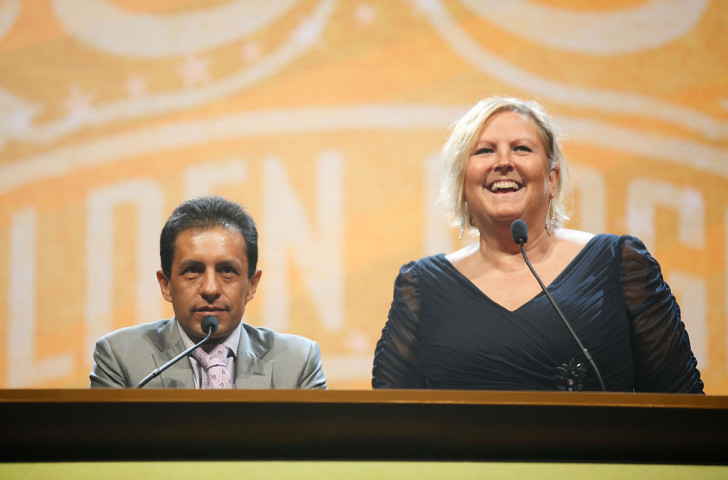 
Shirley Babashoff pictured at last year’s USA Swimming Golden Goggle Awards in LA ©Getty Images

