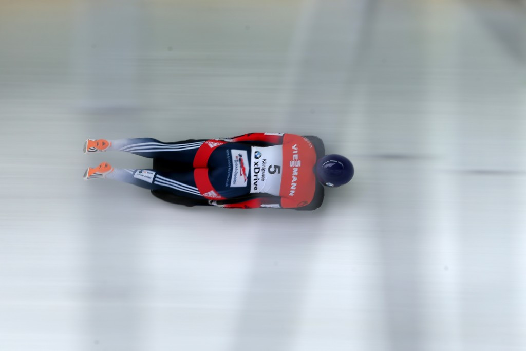 Lizzy Yarnold currently leads the women's skeleton event ©Getty Images
