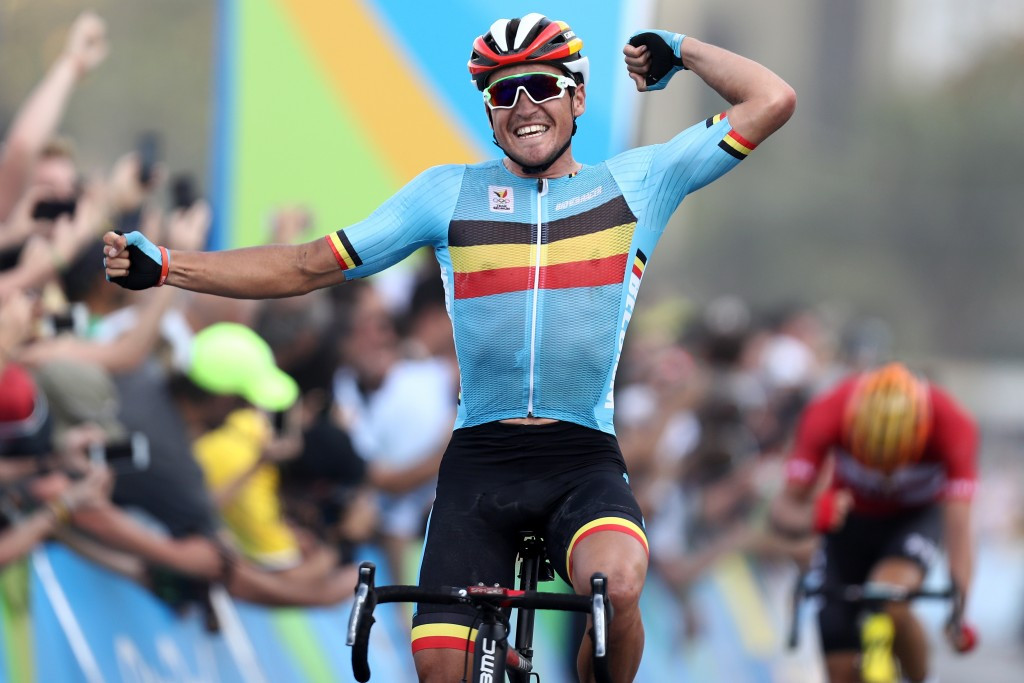 Van Avermaet wins brutal road race to become first Belgian man to win Olympic gold for 20 years as favourite Nibali crashes on final descent