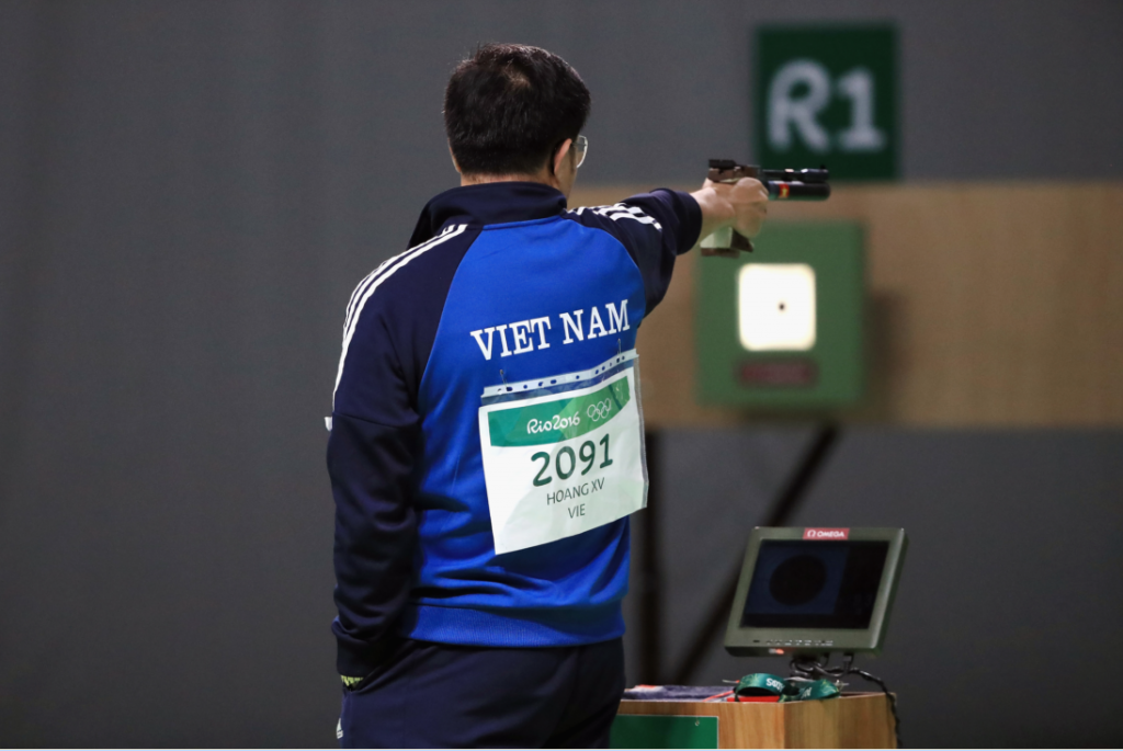 Hoang Xuan Vinh claimed Vietnam's first-ever Olympic gold medal with victory in the men's 10m air pistol event, beating Brazil’s Felipe Almeida Wu ©Getty Images