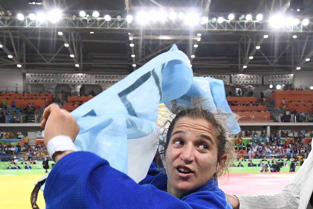 Argentina's Paula Pareto claimed her country's first-ever Olympic judo title in the under 48kg's competition ©Getty Images