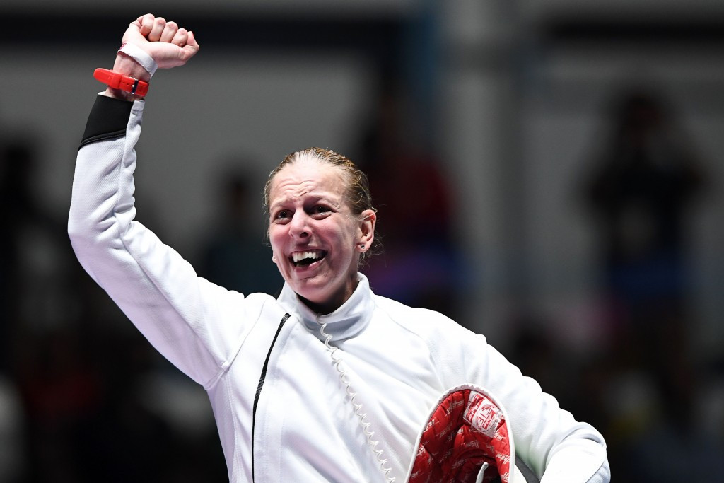 Hungarian defeats reigning world champion to win women's épée gold at Rio 2016