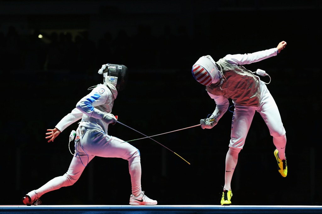 Daniele Garozzo, left, continued a good day for Italy with foil fencing gold ©Getty Images