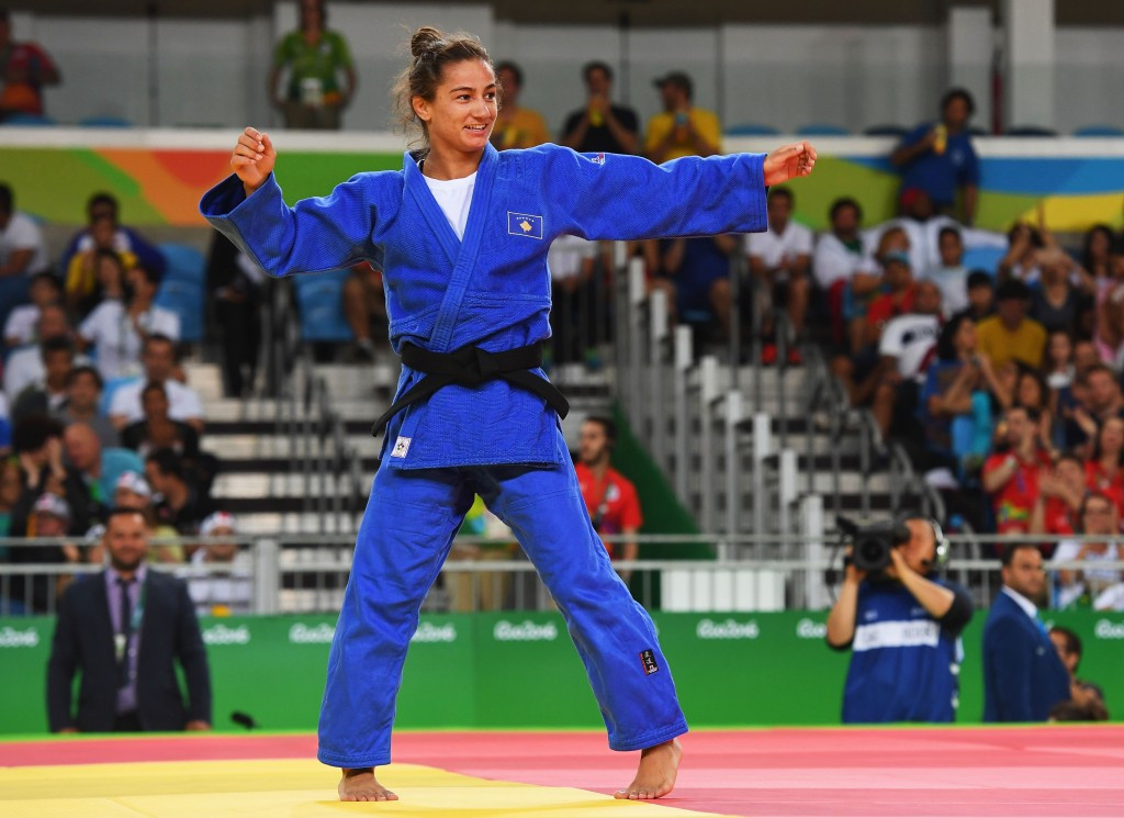 Majlinda Kelmendi became Kosovo's first-ever Olympic medallist with victory in the women's under 52kg at Rio 2016 ©Getty Images