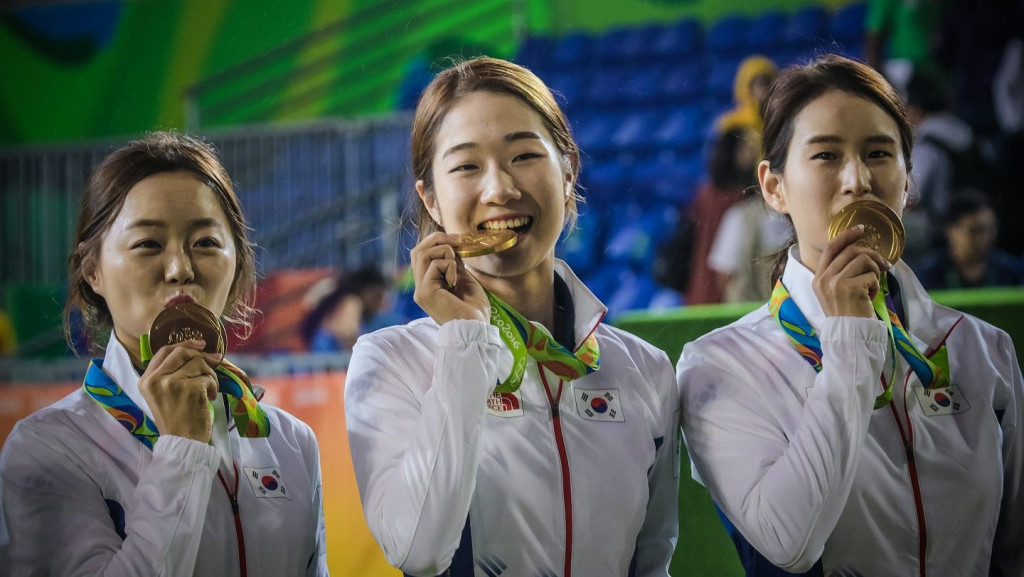 South Korea win eighth consecutive women's team archery Olympic title