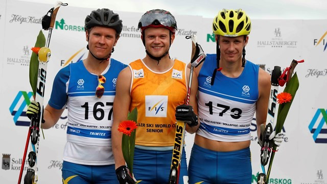 Robin Norum (centre) claimed first place in the men's event ©Flavio Becchis