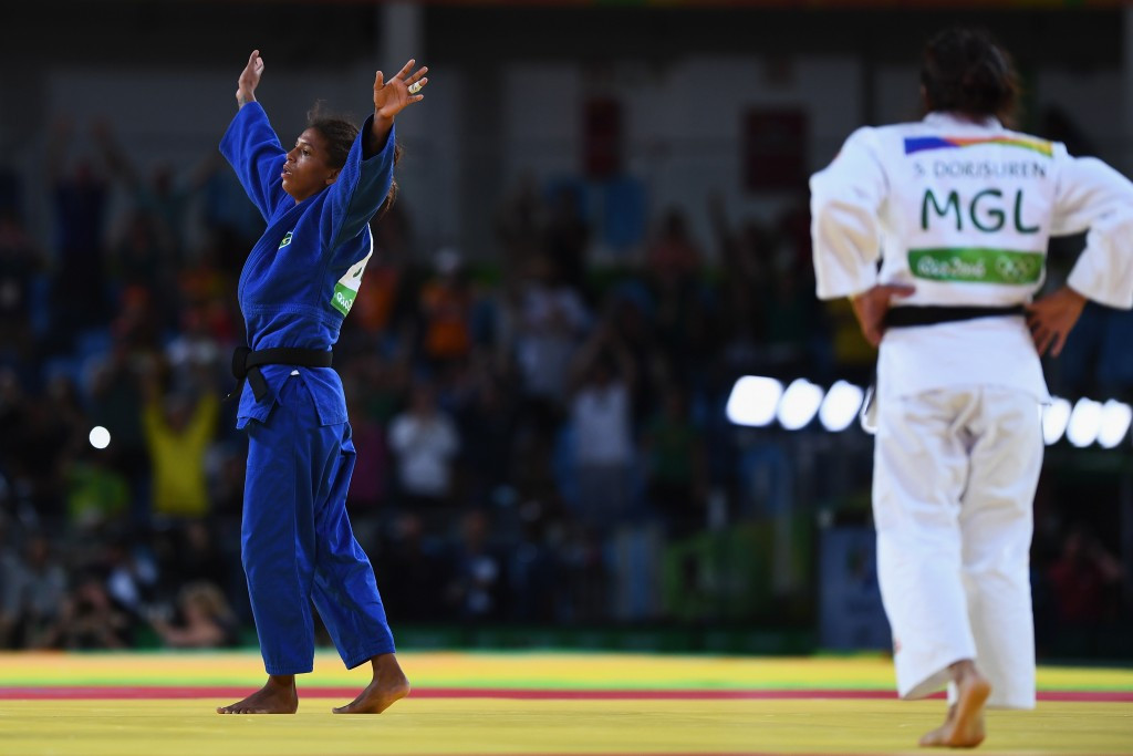 There were wild celebrations when Rafaela Silva struck to win gold ©Getty Images