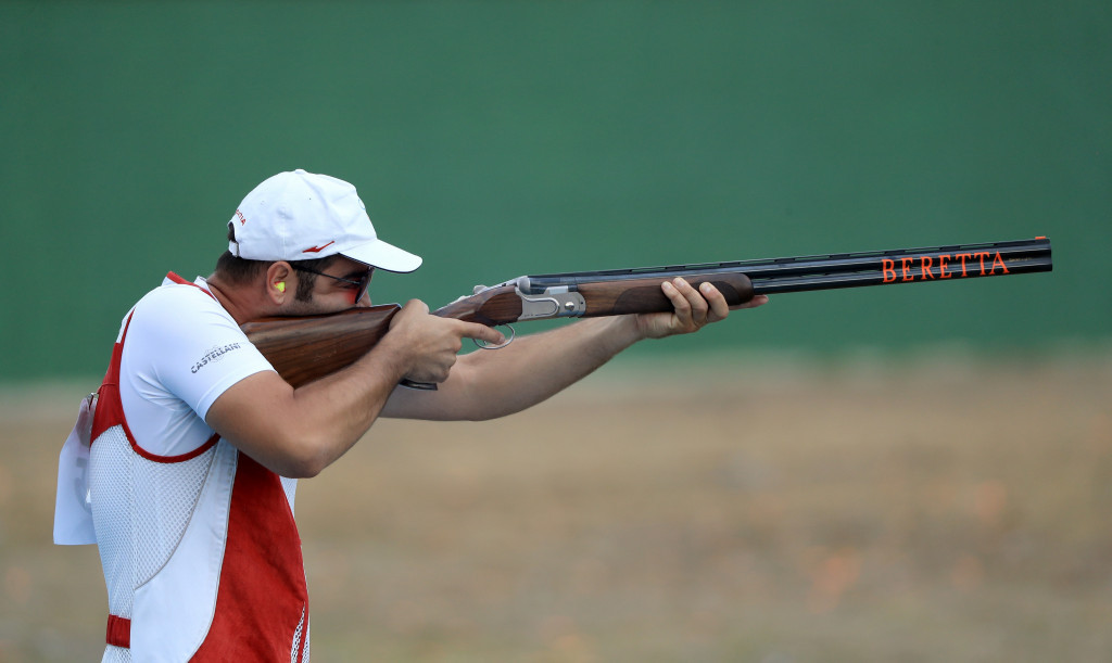 Croatia's Josip Glasnovic held his nerve to win the men's trap gold medal in a shoot-off ©Getty Images