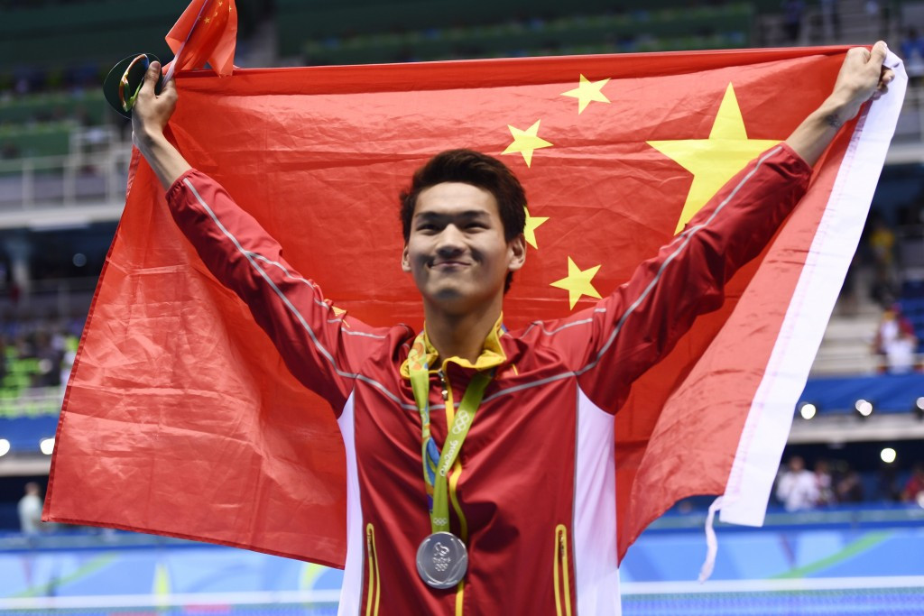 Sun Yang claimed Chinese gold in the 200m freestyle to follow 400m silver ©Getty Images