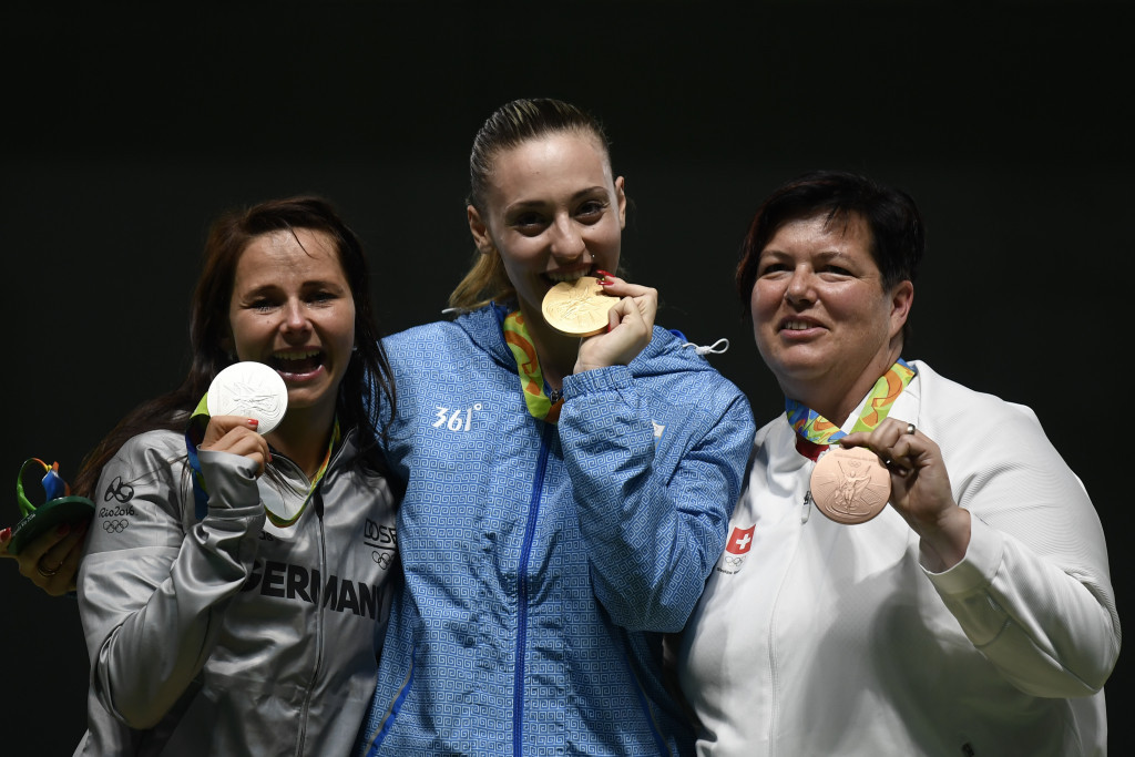 Anna Korakaki improved upon her 10m air pistol bronze medal ©Getty Images