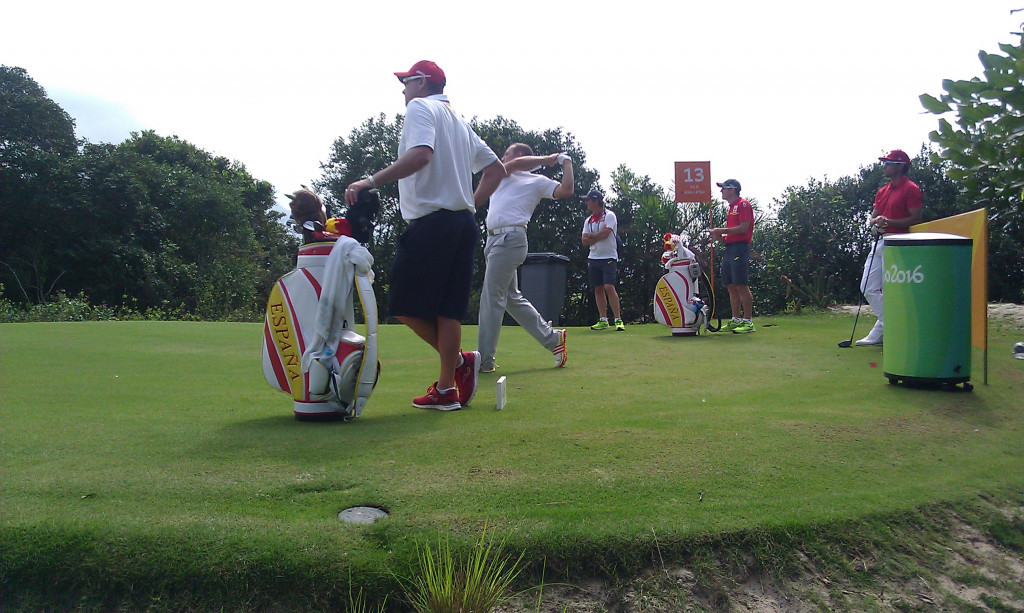 Spain's Sergio Garcia on the 13th tee within putting distance of a caiman nursery ©ITG