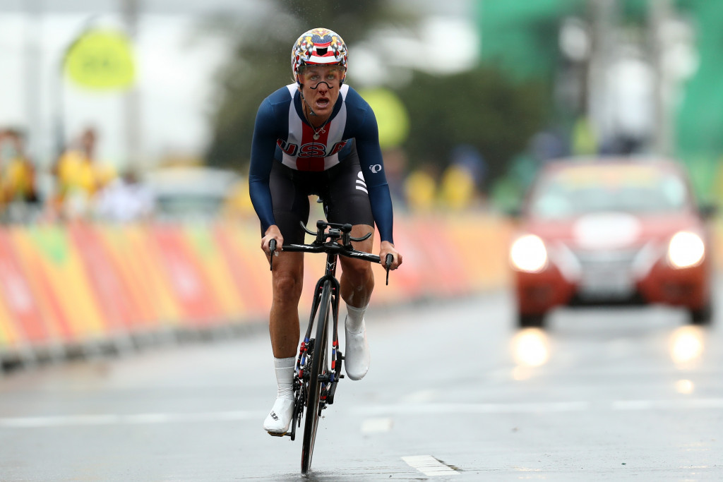 Kristin Armstrong made it three consecutive women's Olympic time trial titles ©Getty Images