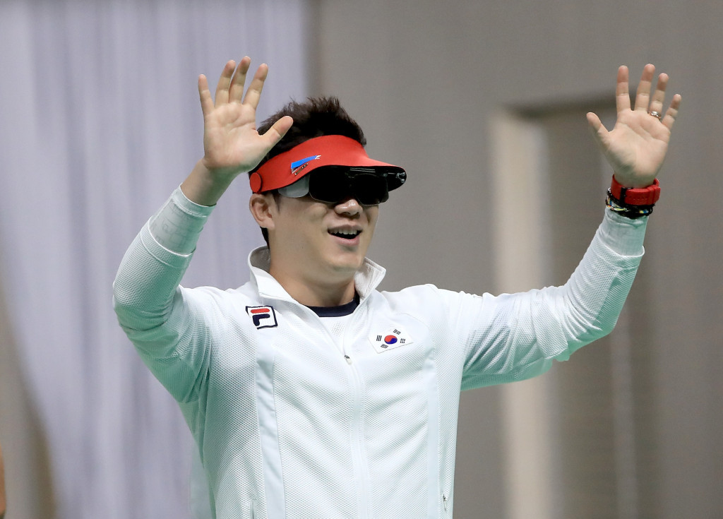 South Korea's Jin Jongoh makes history with third consecutive Olympic gold medal in 50m pistol