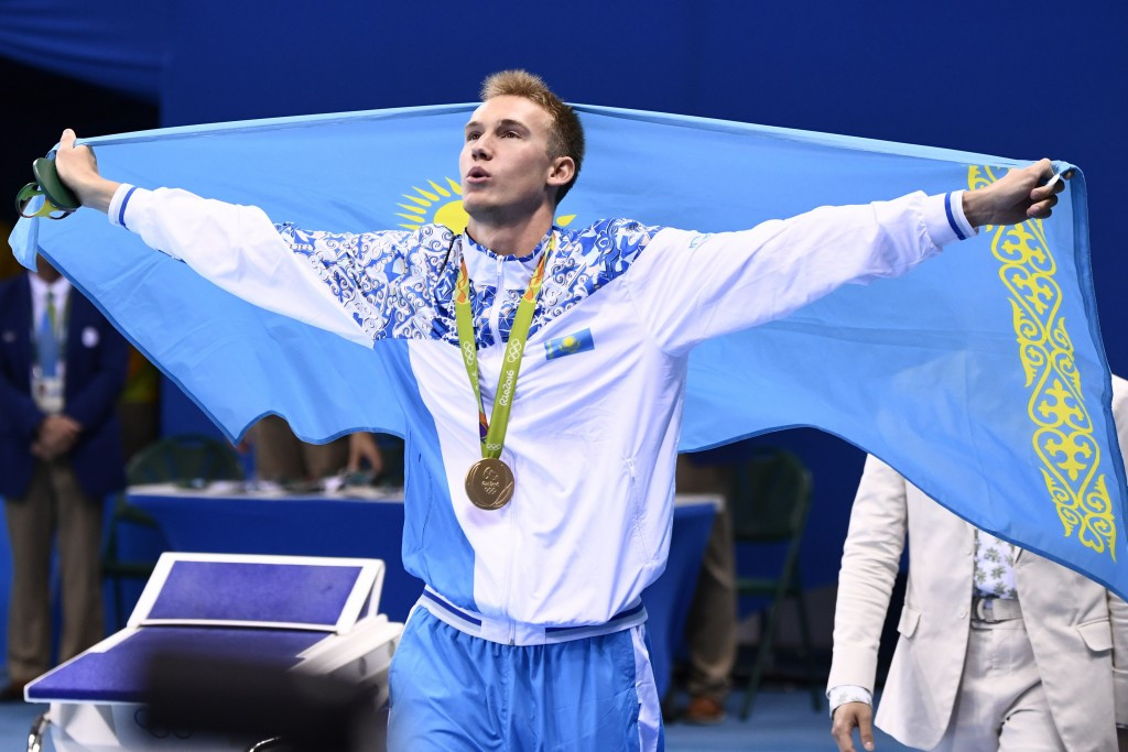 Dmitriy Balandin claimed Kazakhstan's first Olympic swimming title in the 200m breaststroke ©Getty Images