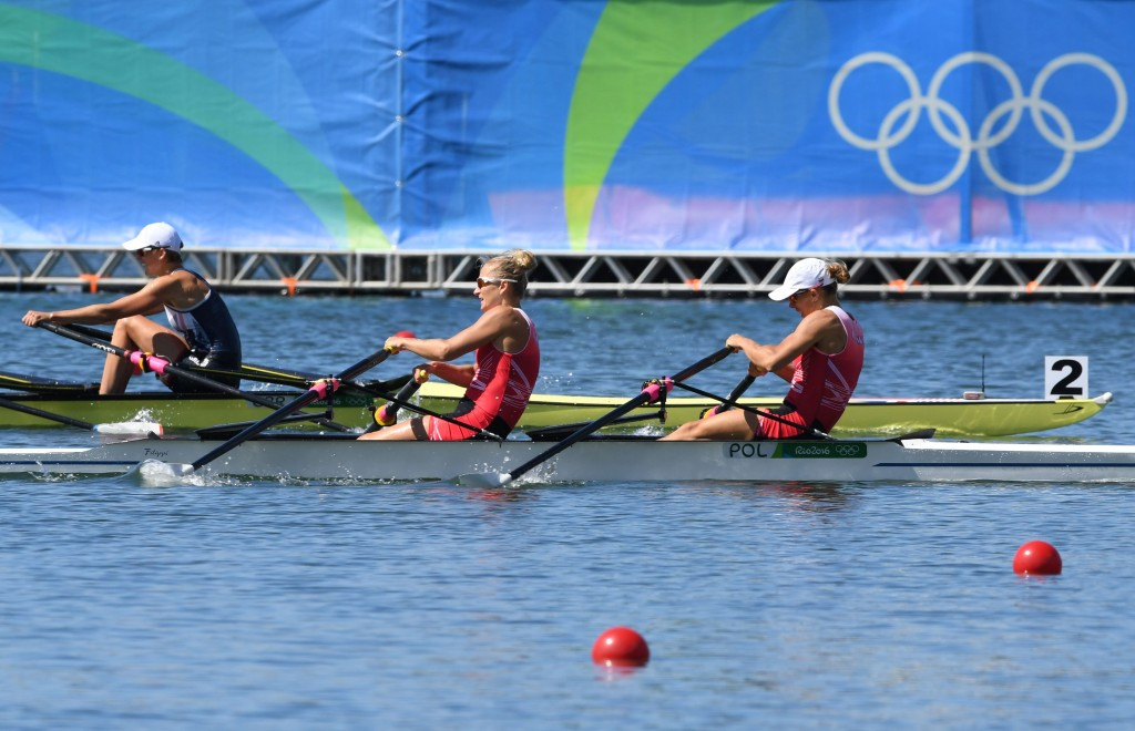 Poland's Natalia Madaj and Magdalena Fularczyk-Kozlowska won gold in the women's double sculls ©Getty Images